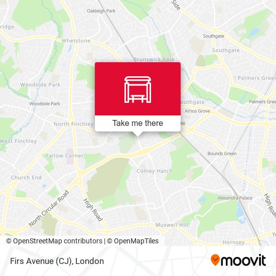 Firs Avenue (CJ) map