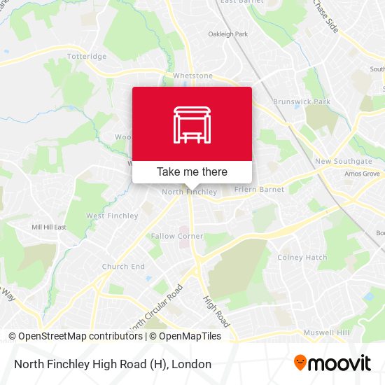 North Finchley High Road map