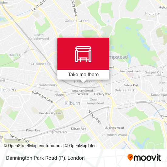 Dennington Park Road map