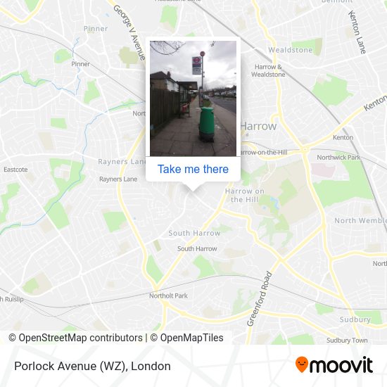 Porlock Avenue (WZ) map
