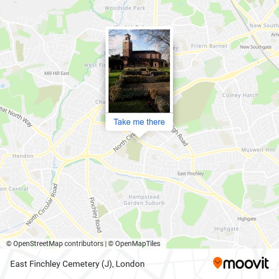 East Finchley Cemetery (J) map