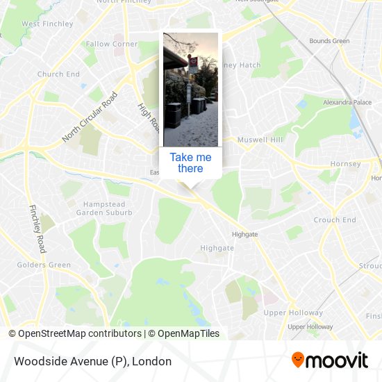Woodside Avenue (P) map