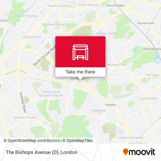 The Bishops Avenue (D) map
