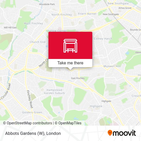 Abbots Gardens (W) map