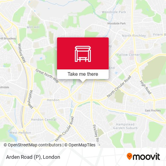 Arden Road (P) map