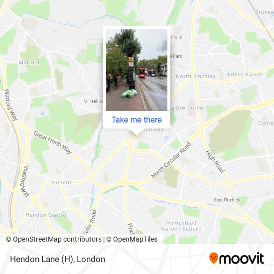 Hendon Lane map