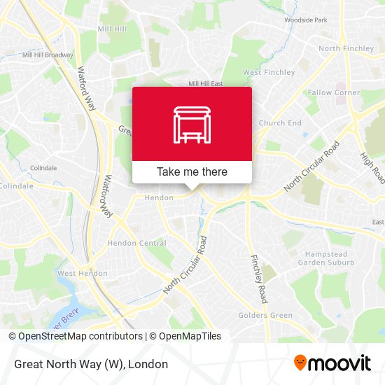 Great North Way map