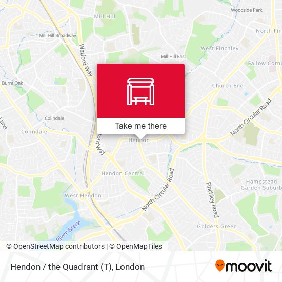 Hendon / the Quadrant (T) map