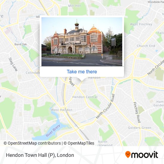 Hendon Town Hall (P) map