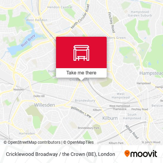 Cricklewood Broadway / the Crown (BE) map