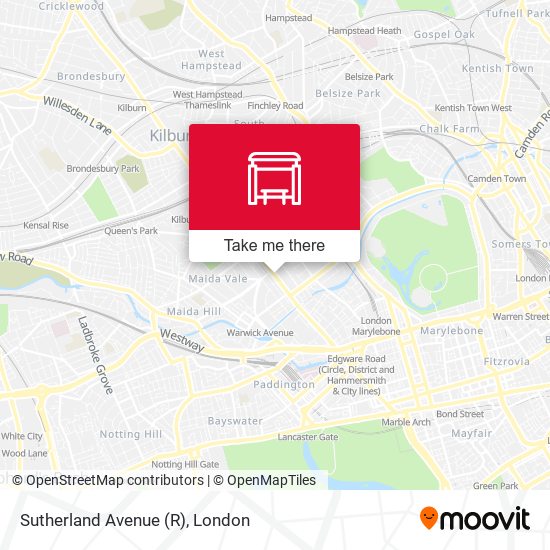 Sutherland Avenue (R) map
