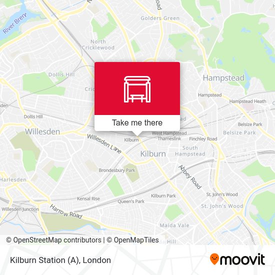 Kilburn Station (A) map