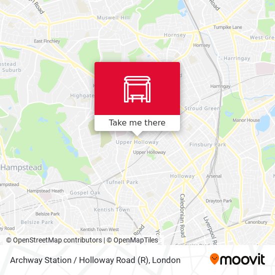 Archway Station  / Holloway Road map