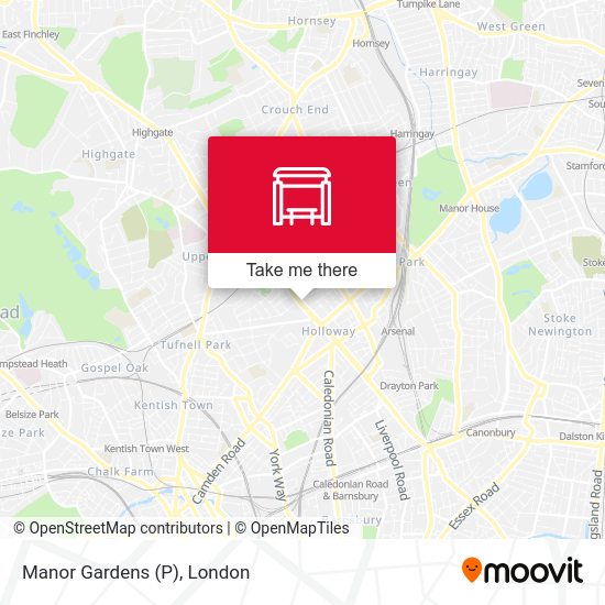 Manor Gardens (P) map