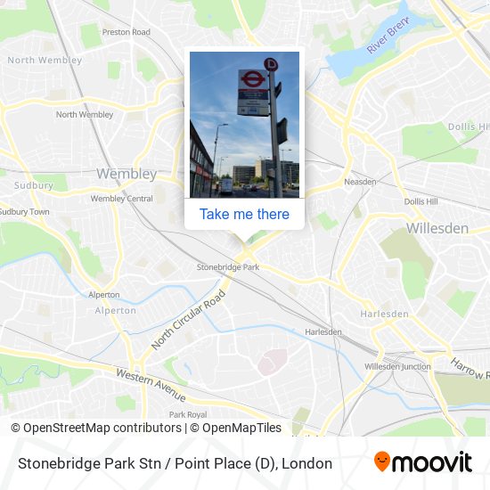 Stonebridge Park Stn   / Point Place (D) map