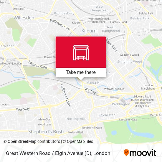Great Western Road / Elgin Avenue (D) map