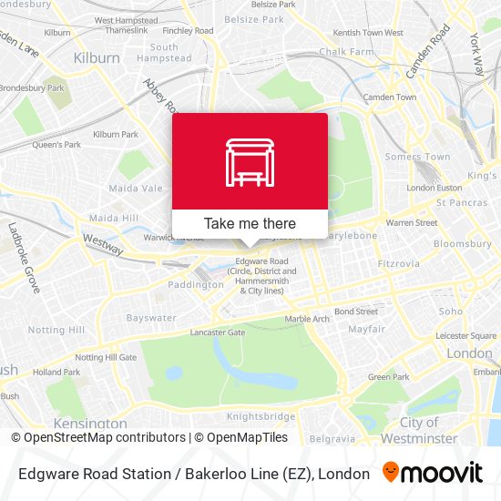 Edgware Road Station  / Bakerloo Line (EZ) map
