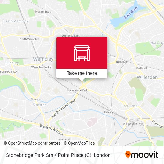 Stonebridge Park Stn   / Point Place (C) map