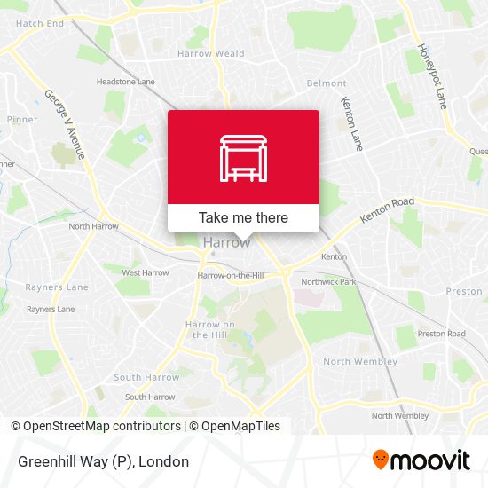 Greenhill Way (P) map