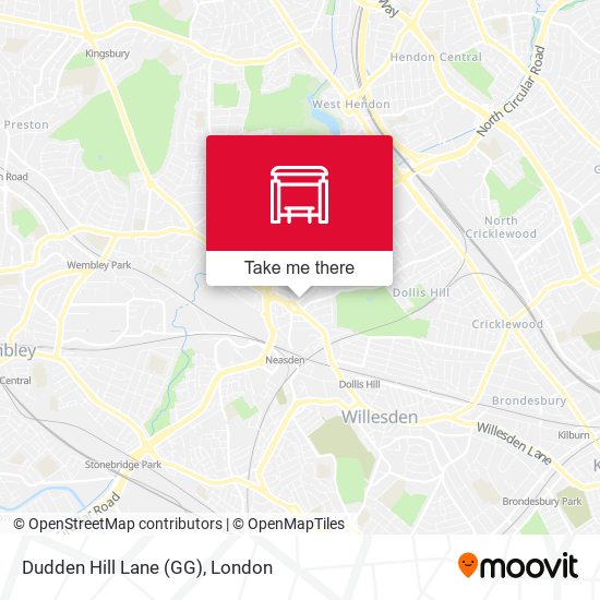Dudden Hill Lane (GG) map