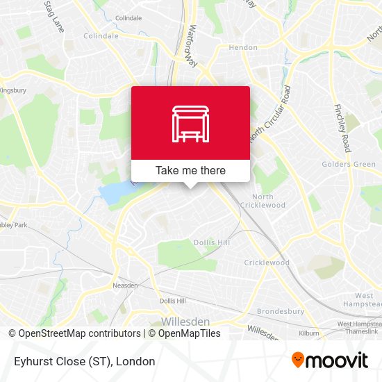 Eyhurst Close (ST) map