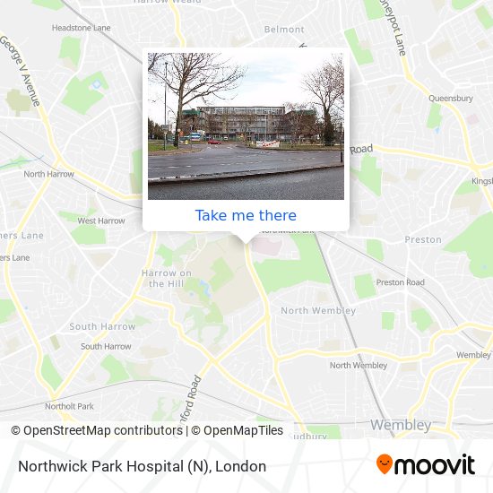 Northwick Park Hospital map