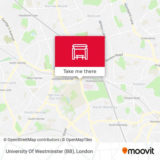 University Of Westminster (BB) map