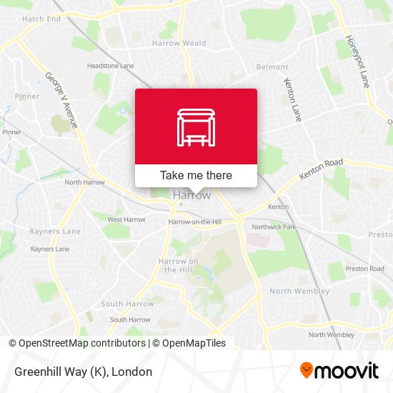 Greenhill Way (K) map
