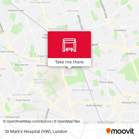 St Mark's Hospital (HW) map