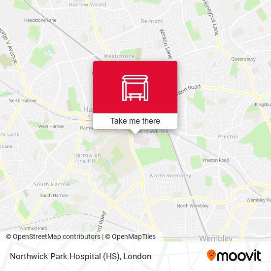 Northwick Park Hospital (HS) map