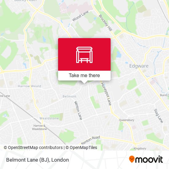 Belmont Lane (BJ) map
