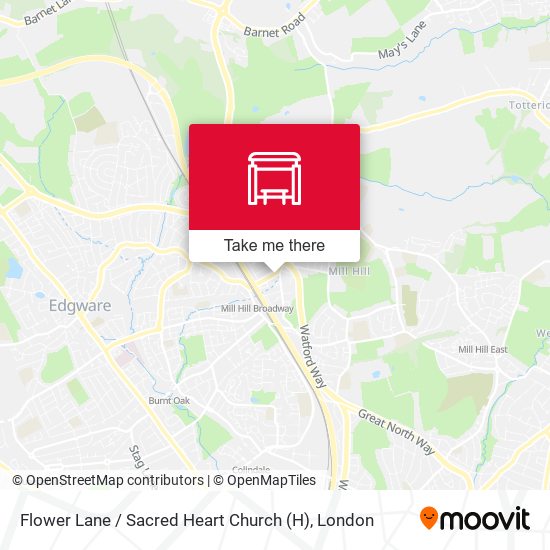 Flower Lane / Sacred Heart Church map