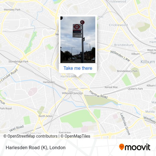 Harlesden Road (K) map