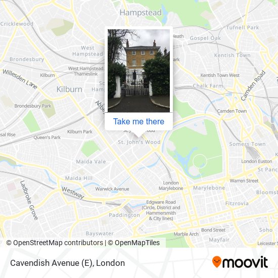 Cavendish Avenue (E) map