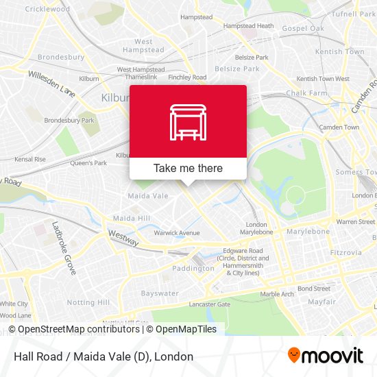 Hall Road / Maida Vale (D) map