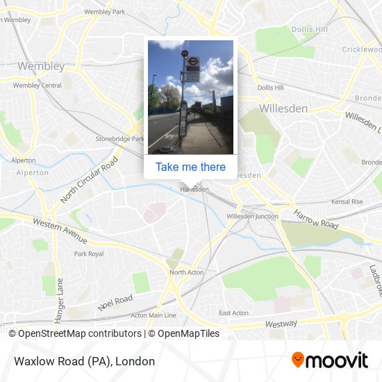 Waxlow Road (PA) map