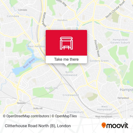 Clitterhouse Road North (B) map
