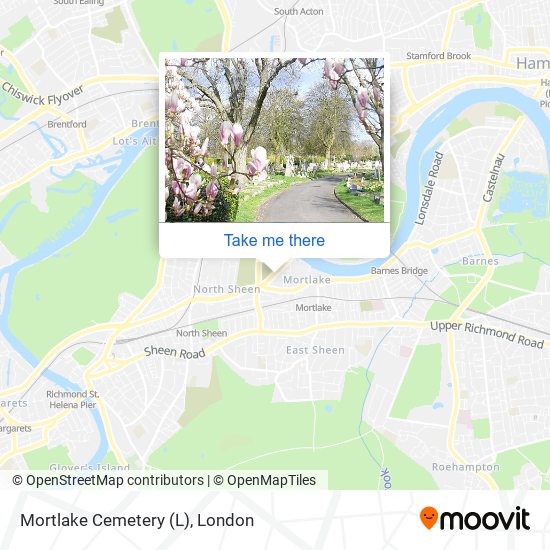 Mortlake Cemetery (L) map