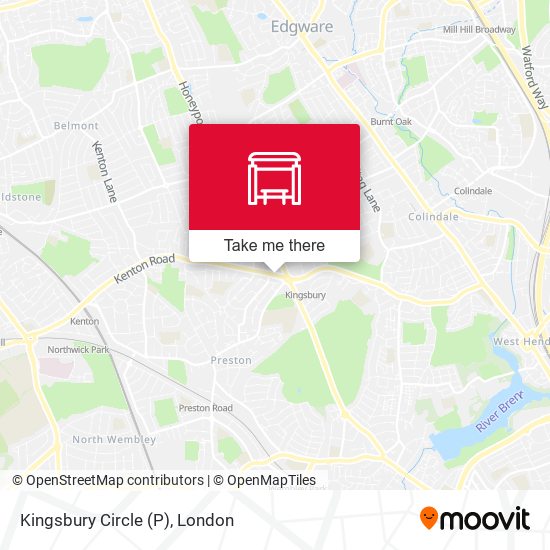 Kingsbury Circle (P) map