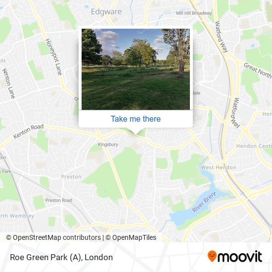 Roe Green Park (A) map