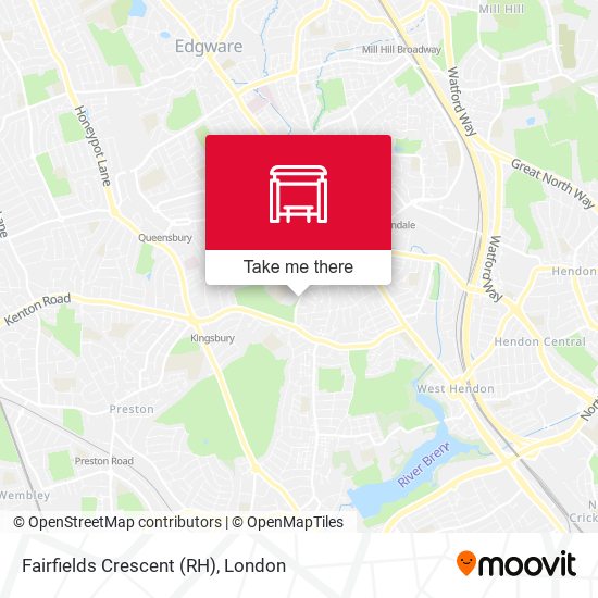 Fairfields Crescent (RH) map