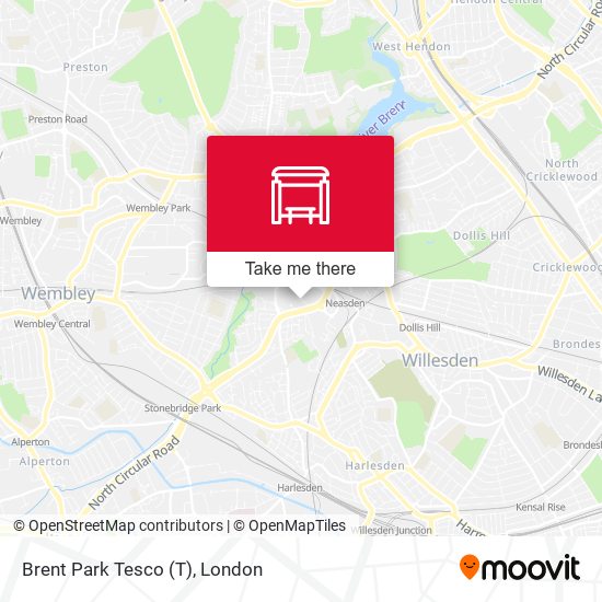 Brent Park Tesco map