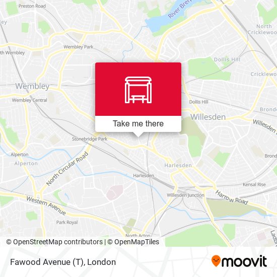 Fawood Avenue (T) map