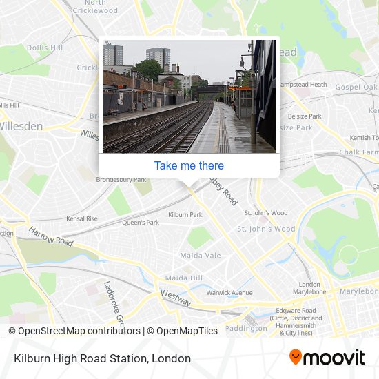 Kilburn High Road Station (Q) map