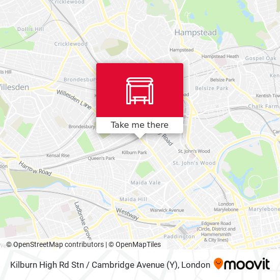 Kilburn High Rd Stn  / Cambridge Avenue (Y) map