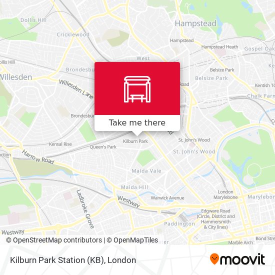 Kilburn Park Station (KB) map