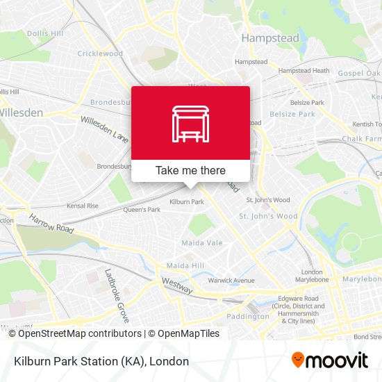 Kilburn Park Station (KA) map