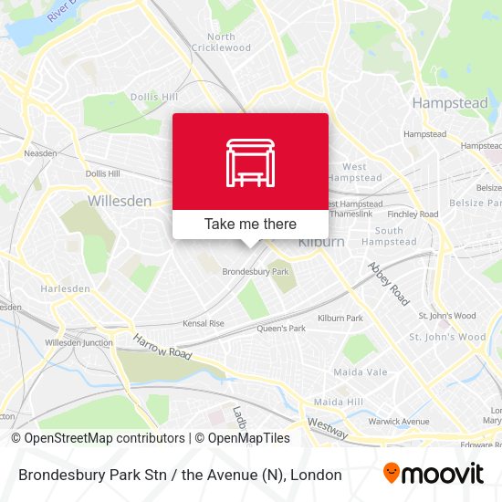 Brondesbury Park Stn  / the Avenue (N) map