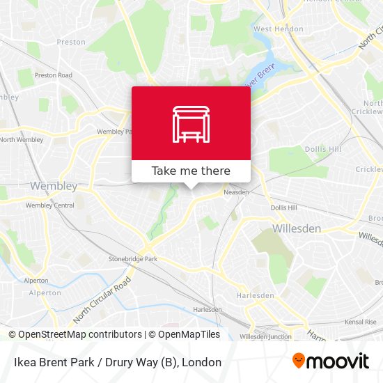 Ikea Brent Park / Drury Way map