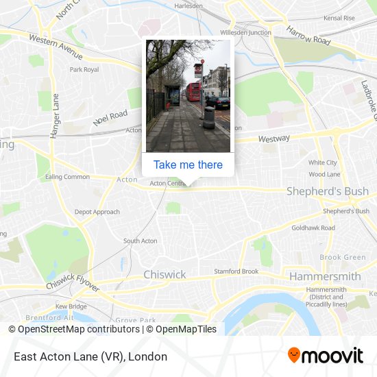 East Acton Lane (VR) map
